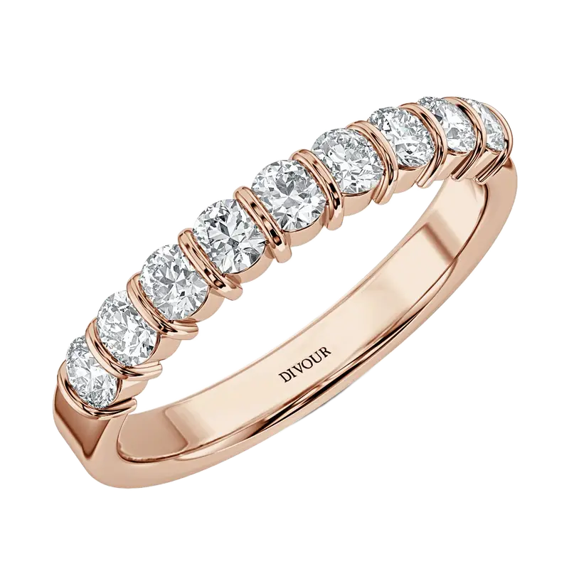 0.50 ct Round Diamond Bar Set Half Eternity