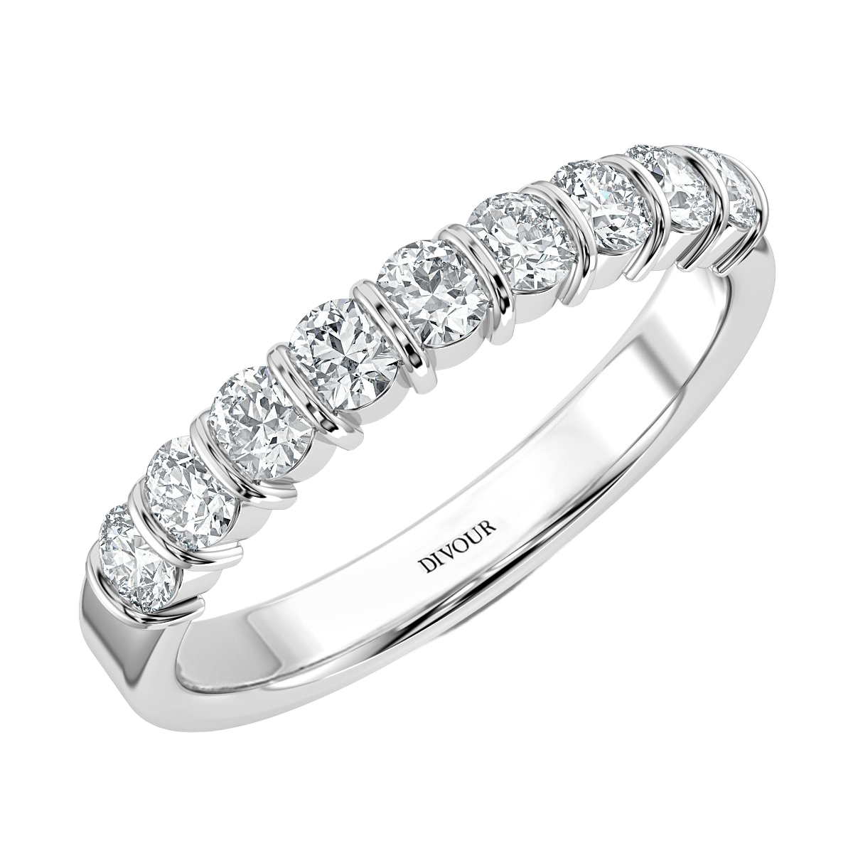 0.50 ct Round Diamond Bar Set Half Eternity