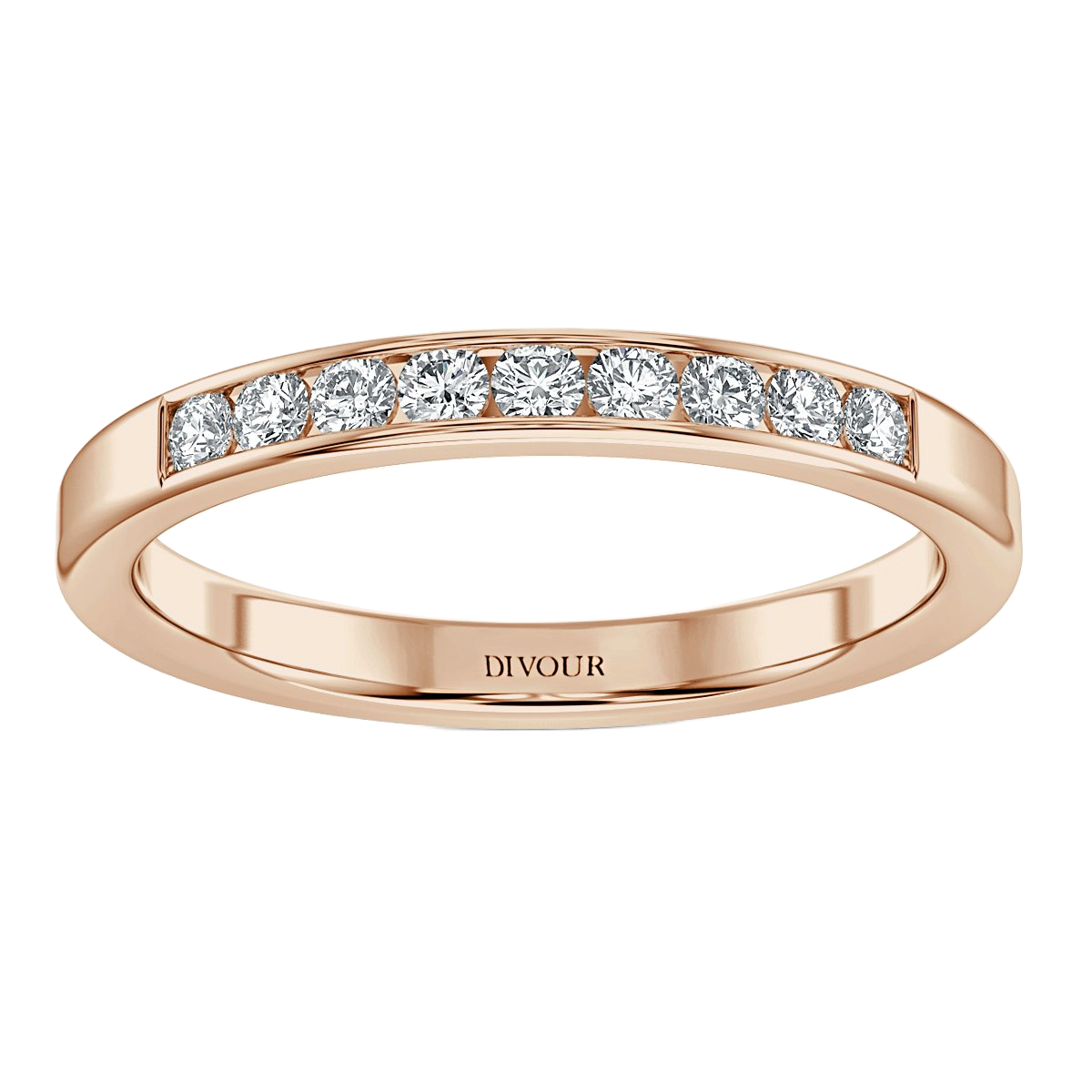 Round Diamond Channel set Half Eternity- 3 mm