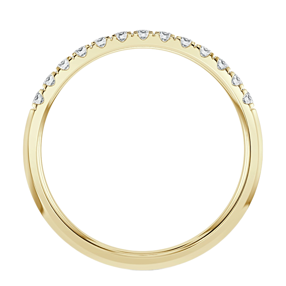 2.5 mm  Round Diamond Micro Set Half Eternity