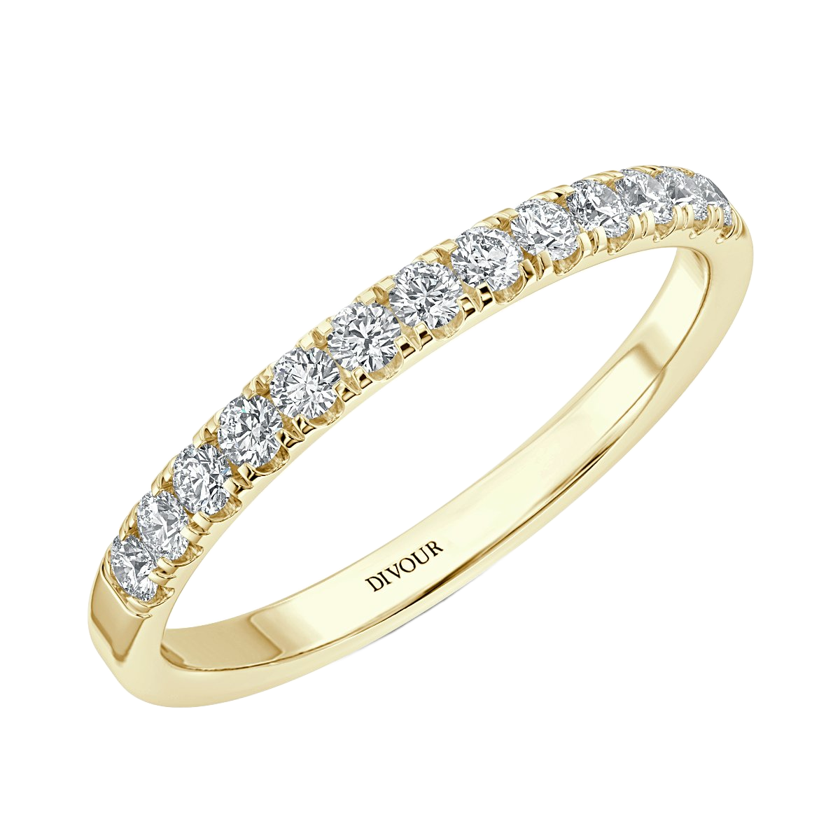 2.5 mm  Round Diamond Micro Set Half Eternity