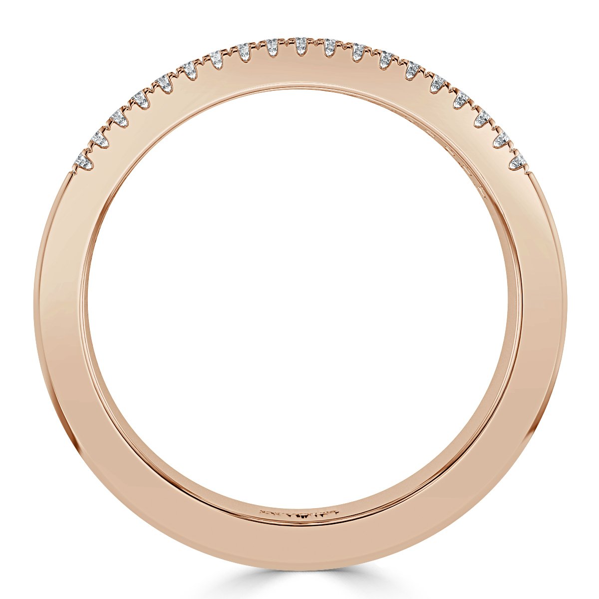 Round and Bagutte Diamond Half Eternity