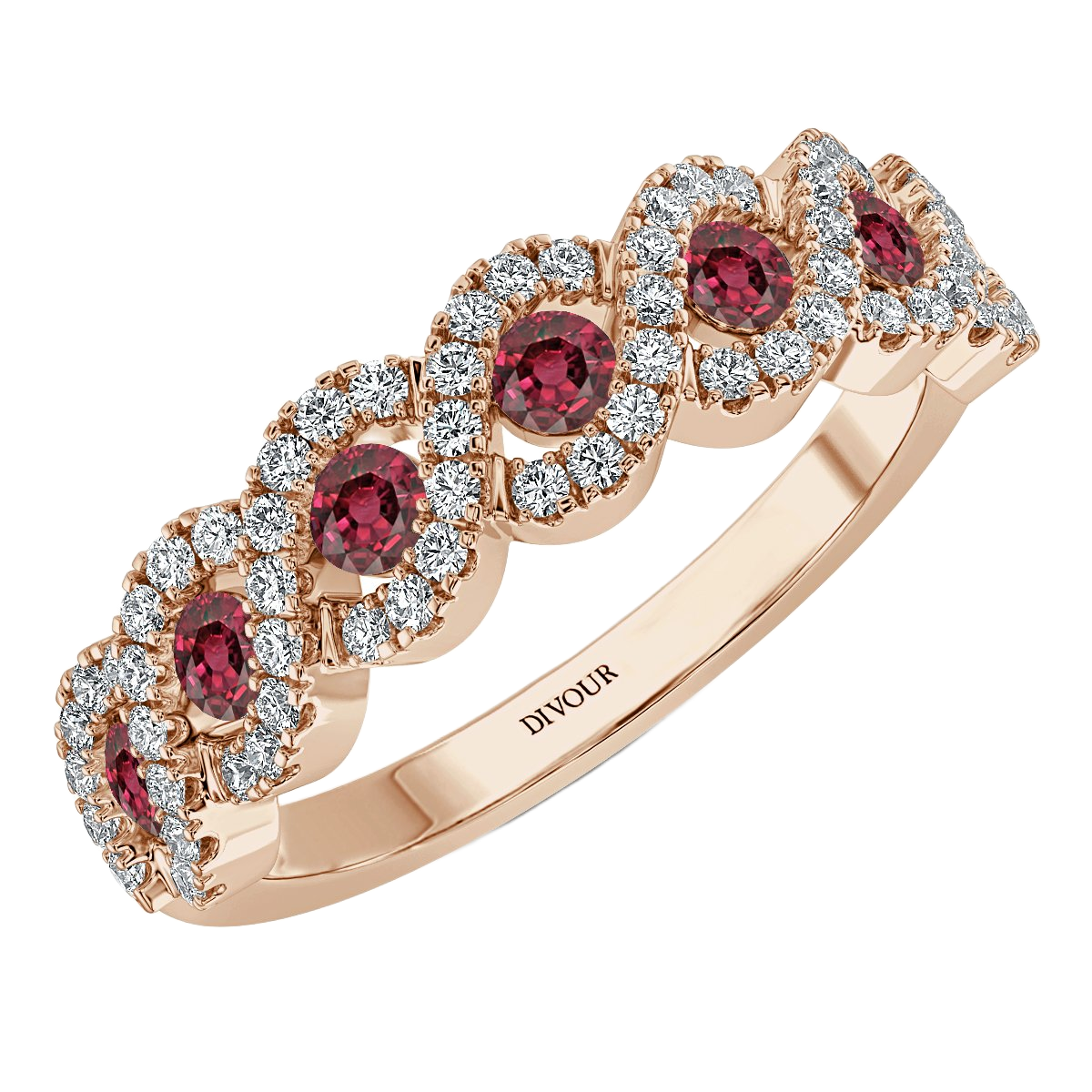 Ruby and Diamond  Half Eternity
