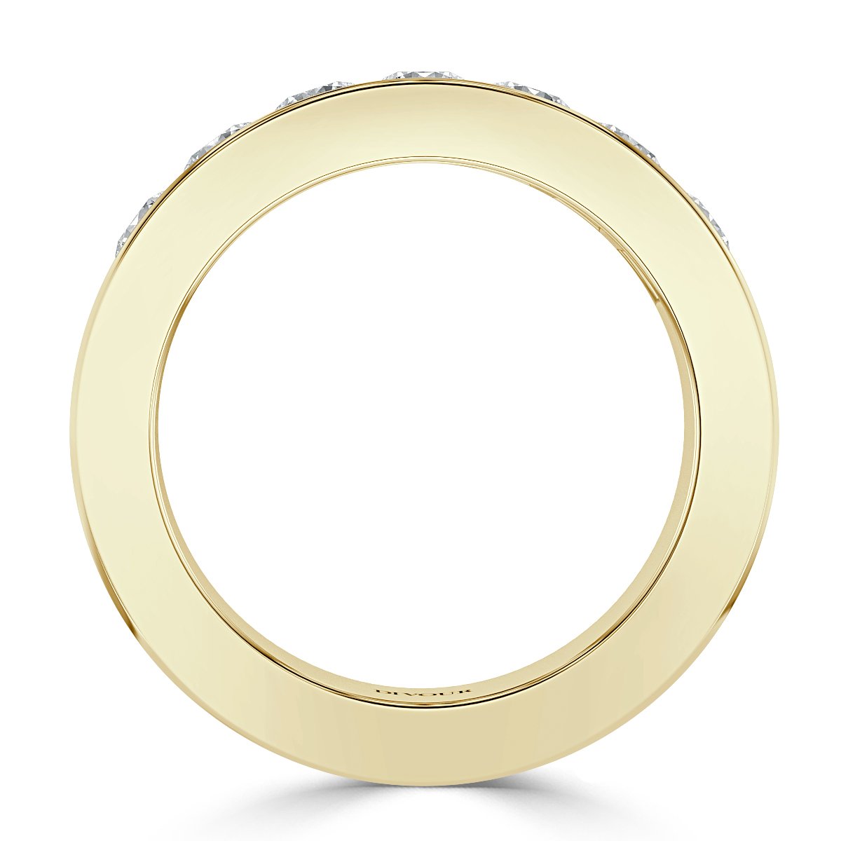 Round Diamond Channel Set Half Eternity