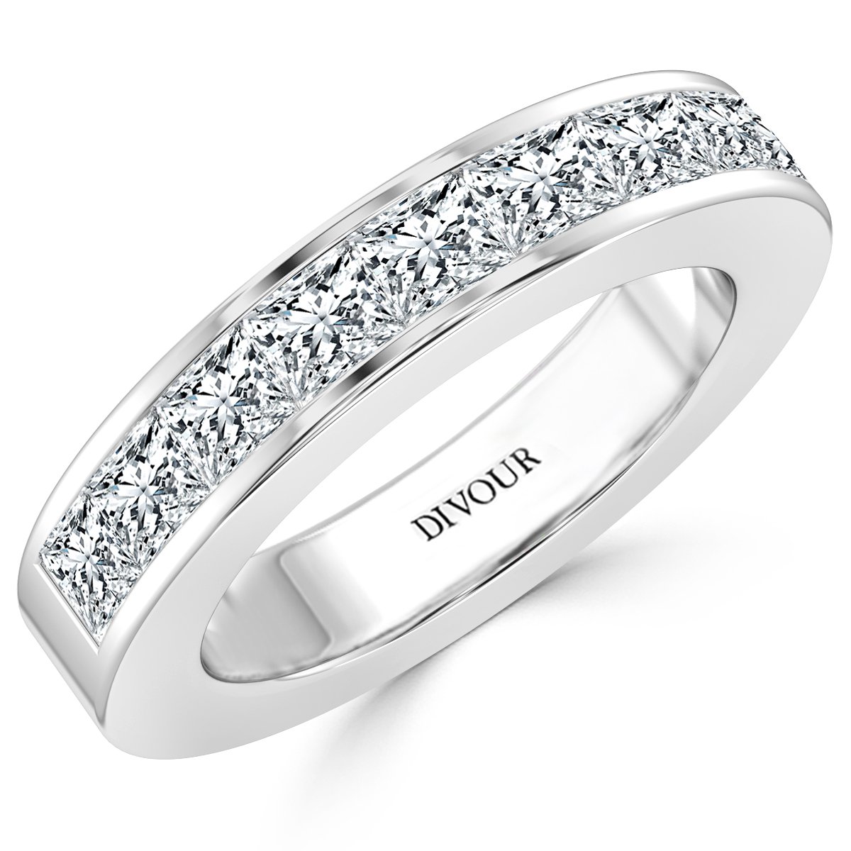 4.3 mm Princess Half Eternity Band