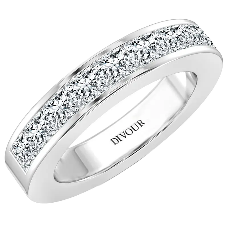 4.3 mm Princess Half Eternity Band
