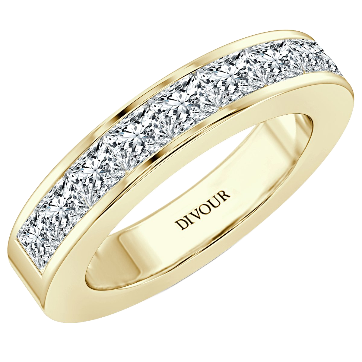 4.3 mm Princess Half Eternity Band