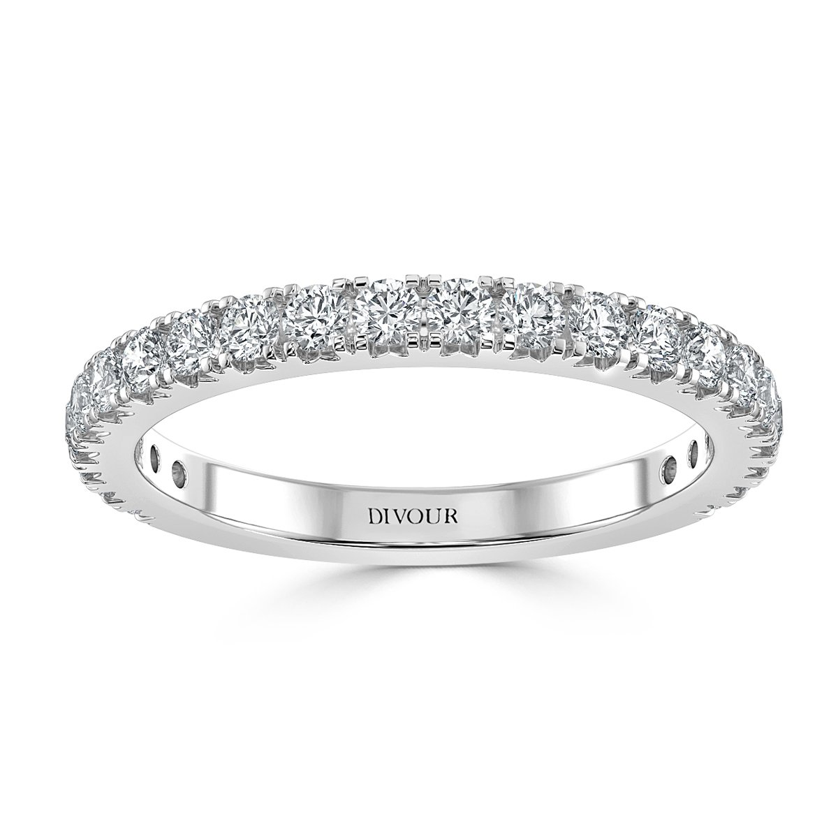 Fish Tail Diamond Half Eternity Ring