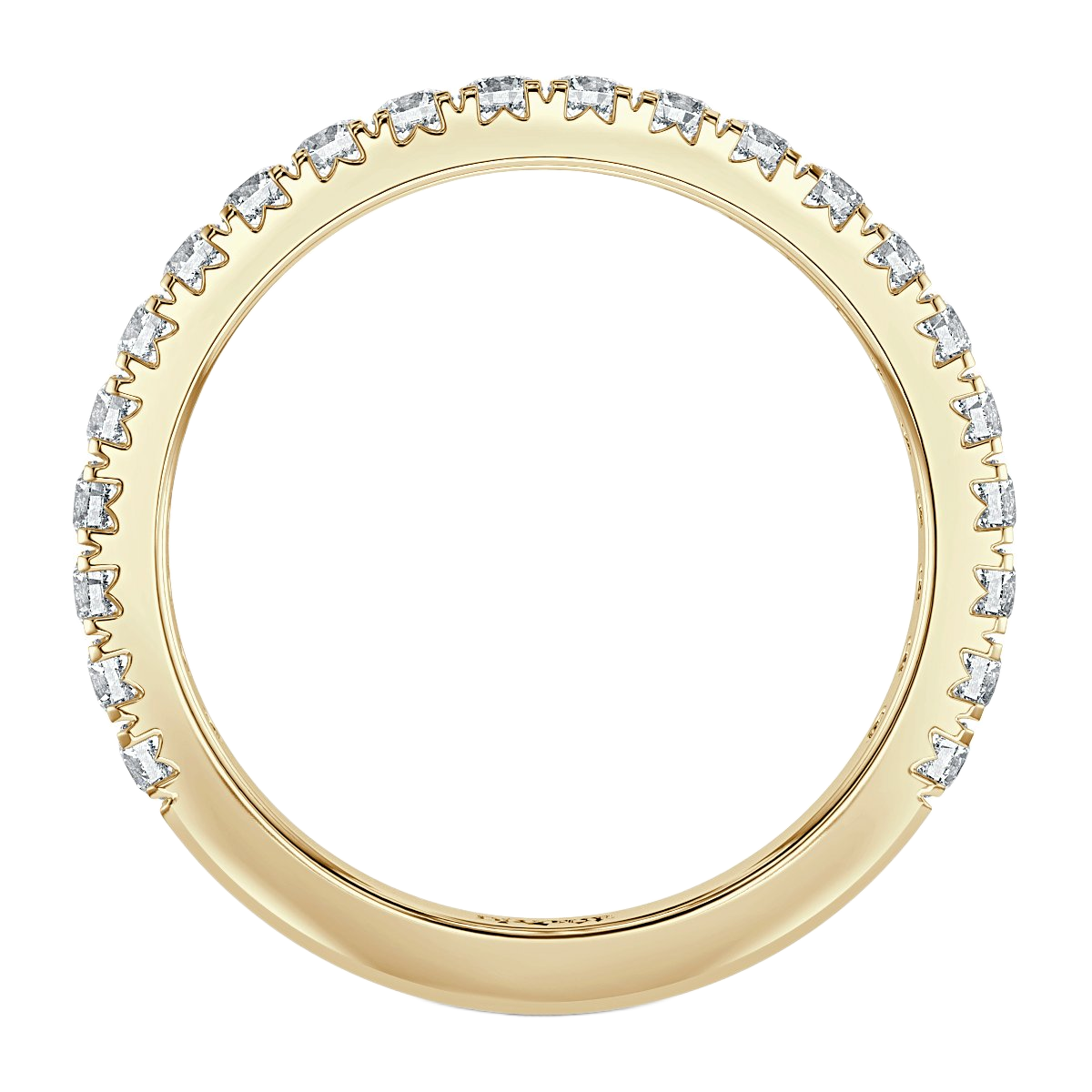 Fish Tail Diamond Half Eternity Ring