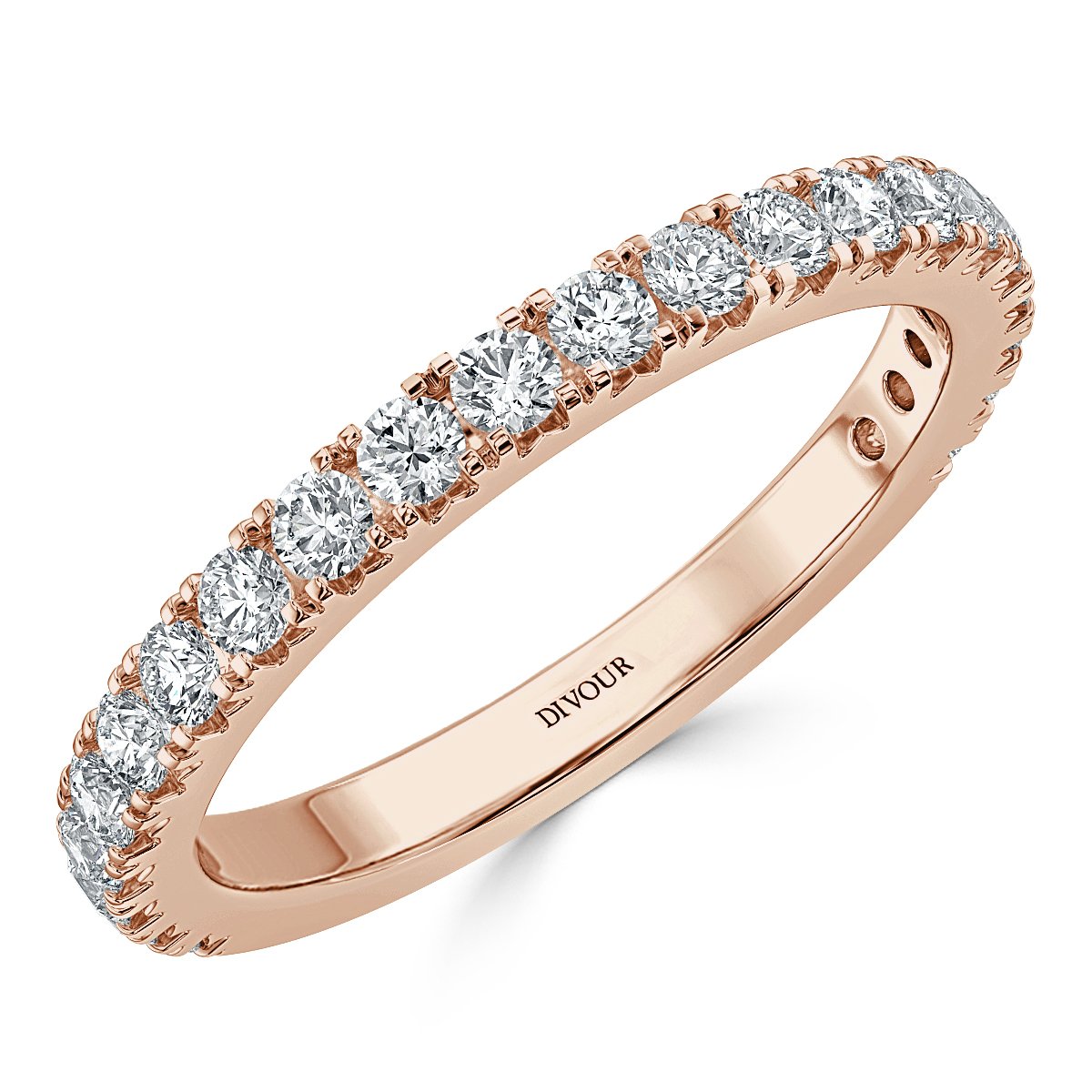 Fish Tail Diamond Half Eternity Ring