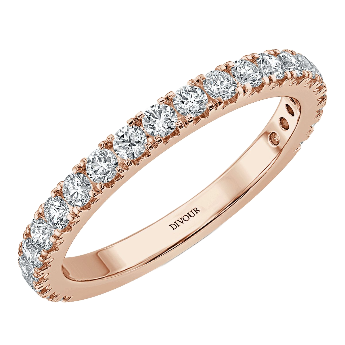 Fish Tail Diamond Half Eternity Ring