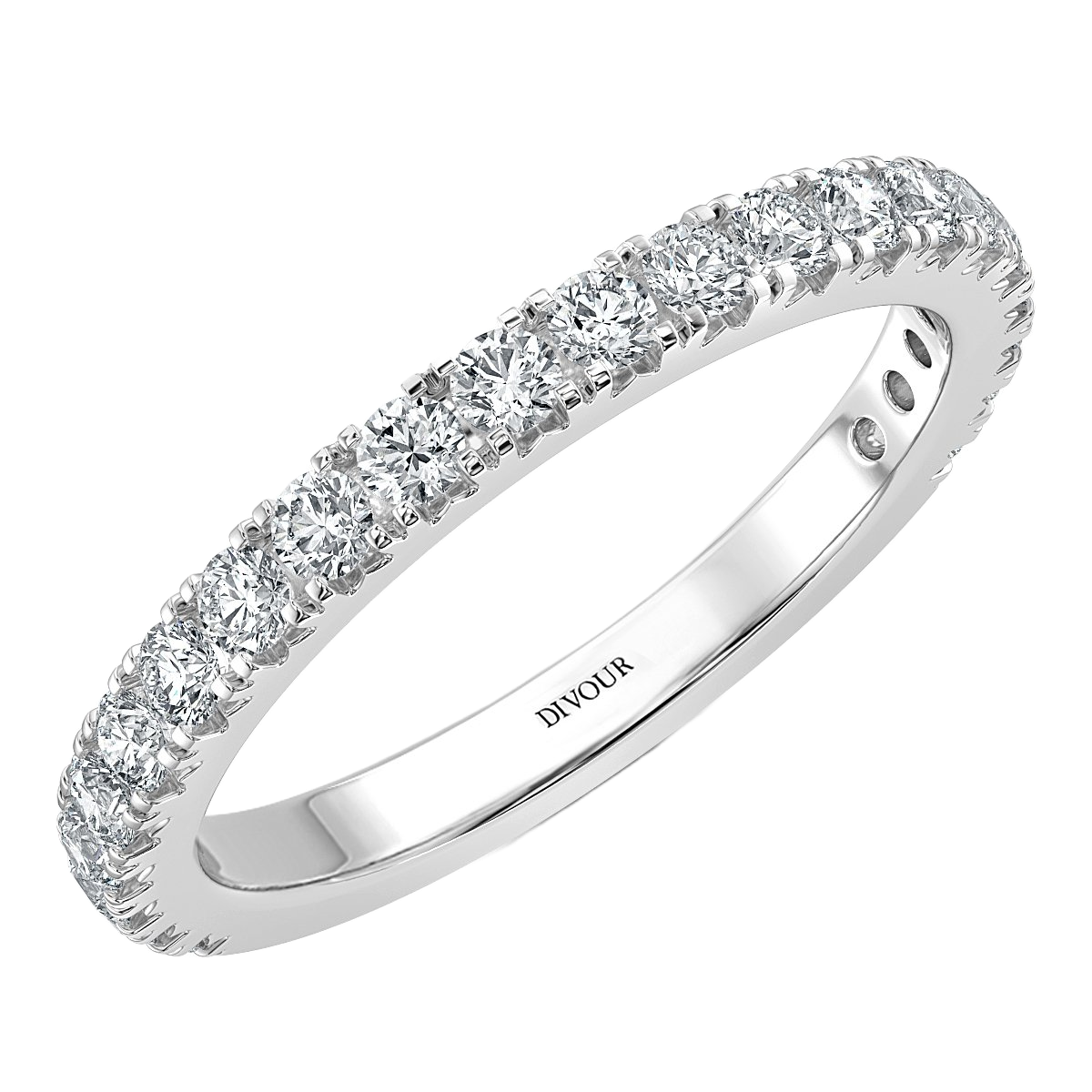 Fish Tail Diamond Half Eternity Ring