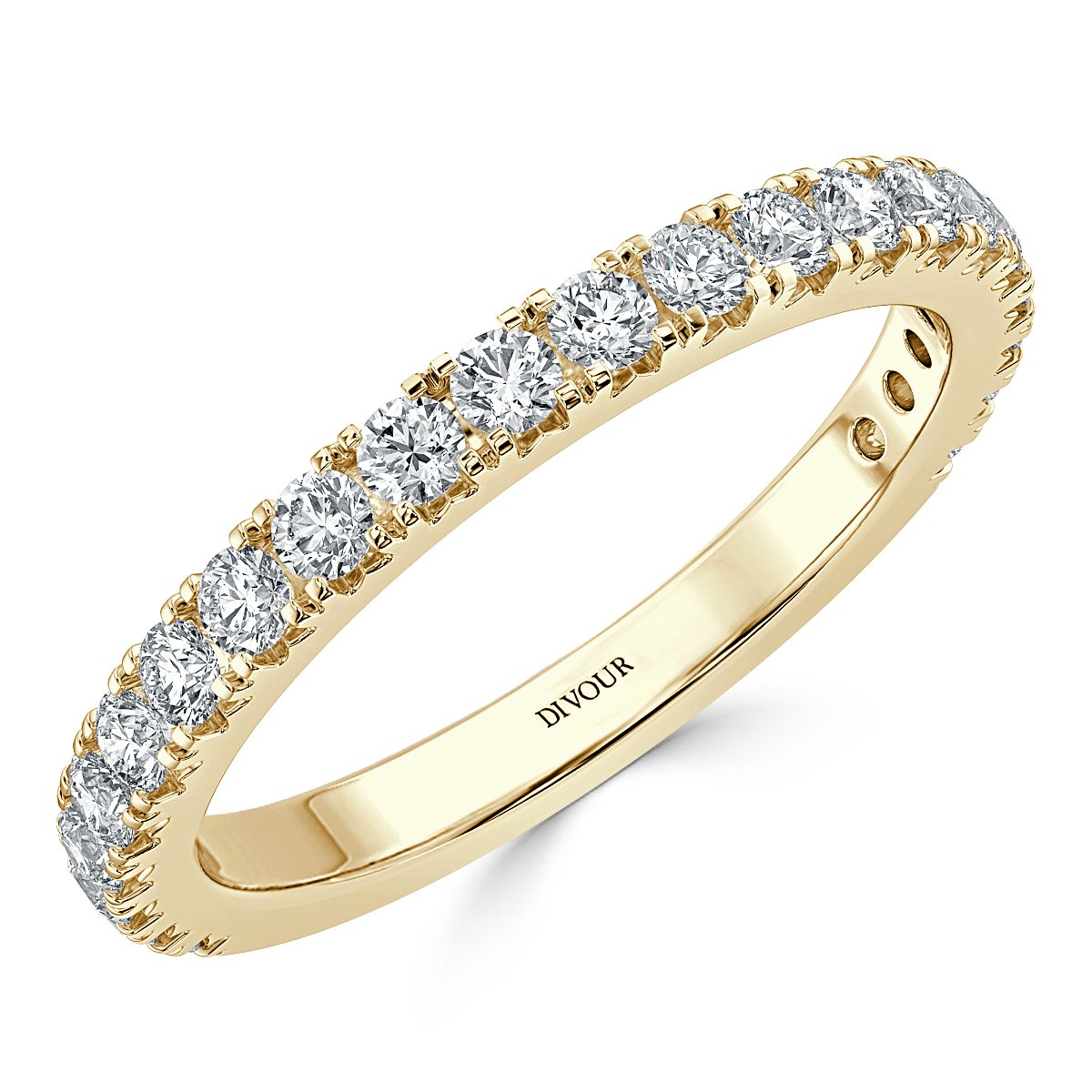 Fish Tail Diamond Half Eternity Ring