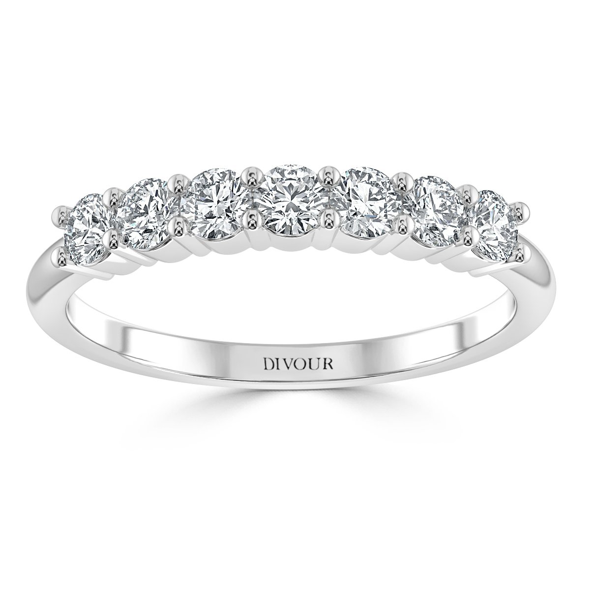 Seven Stone Round Diamond  Half Eternity Band