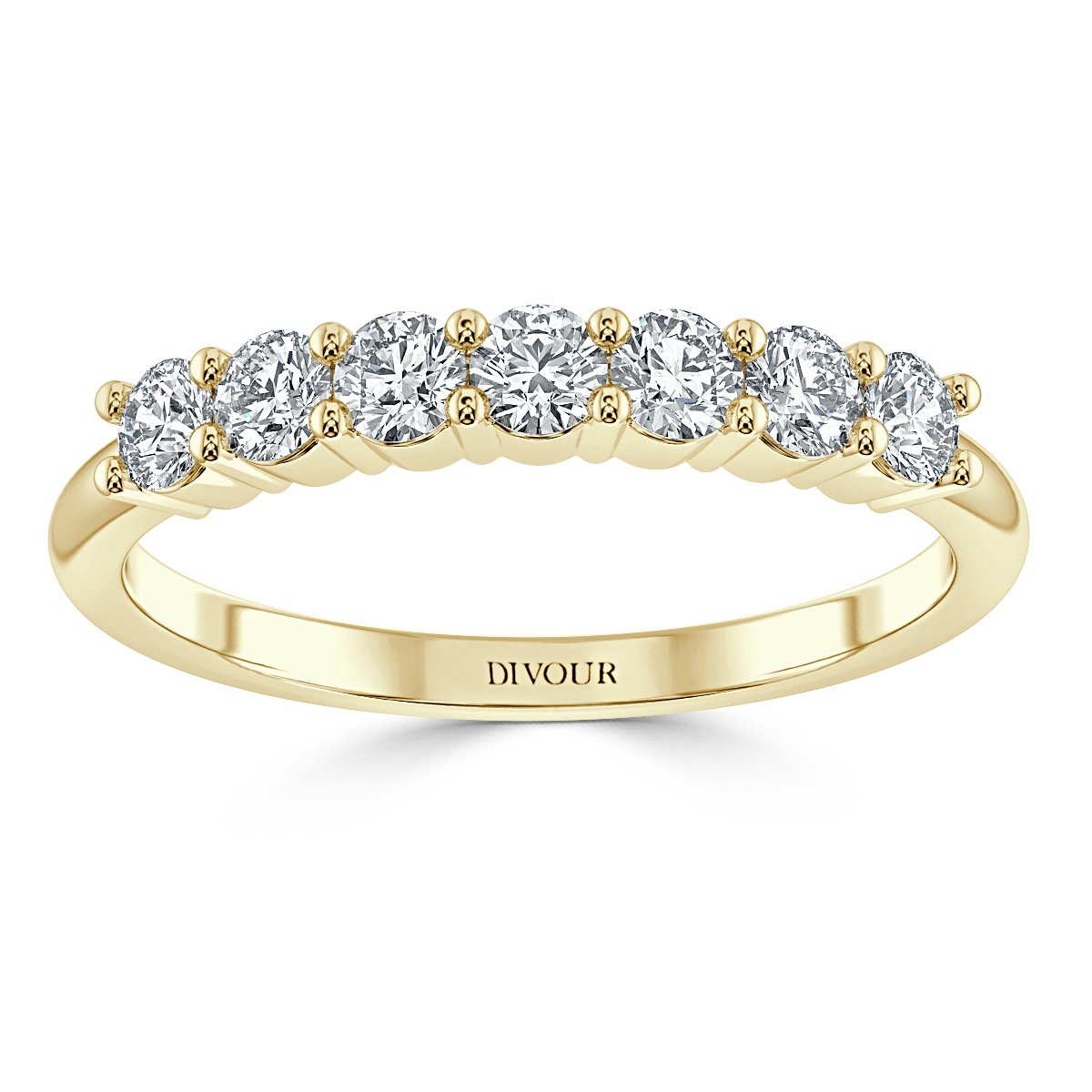 Seven Stone Round Diamond  Half Eternity Band