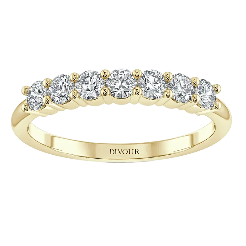 Seven Stone Round Diamond  Half Eternity Band