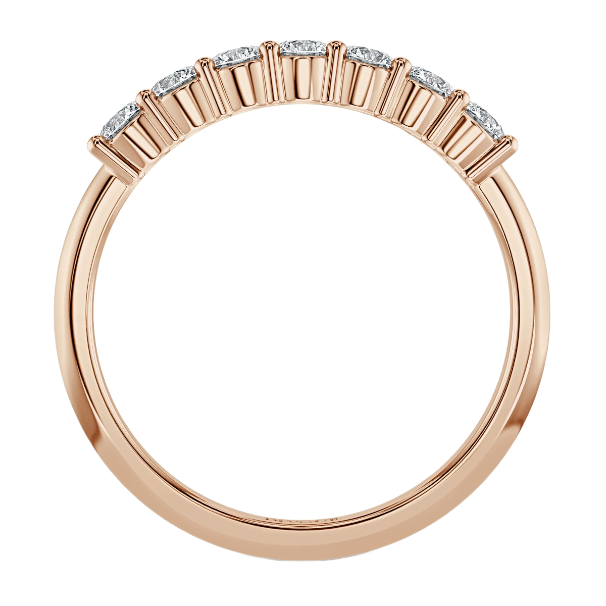Seven Stone Round Diamond  Half Eternity Band