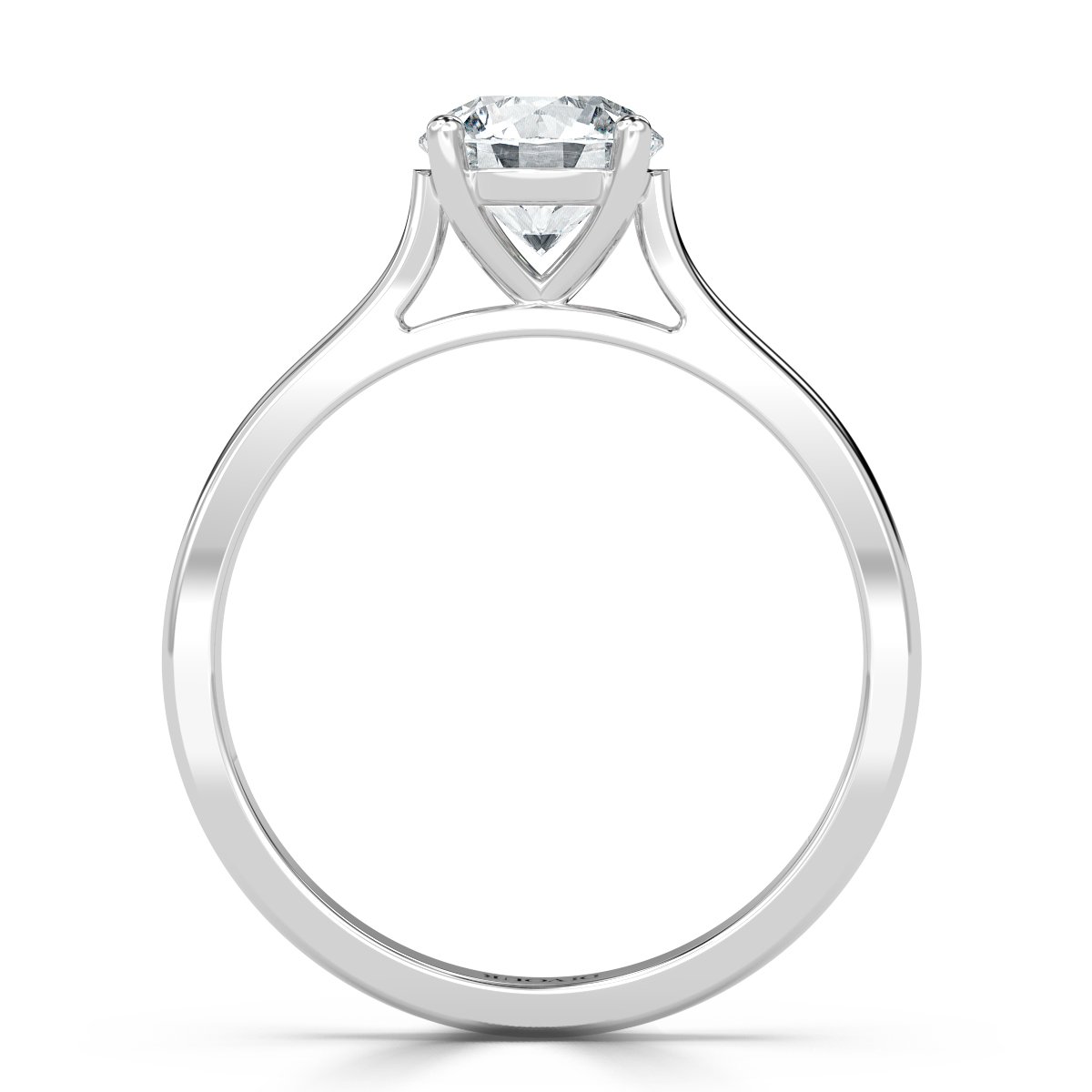 Classic Four Claw Round Diamond Solitaire Ring