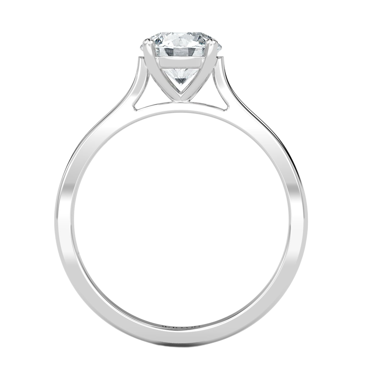 Classic Four Claw Round Diamond Solitaire Ring