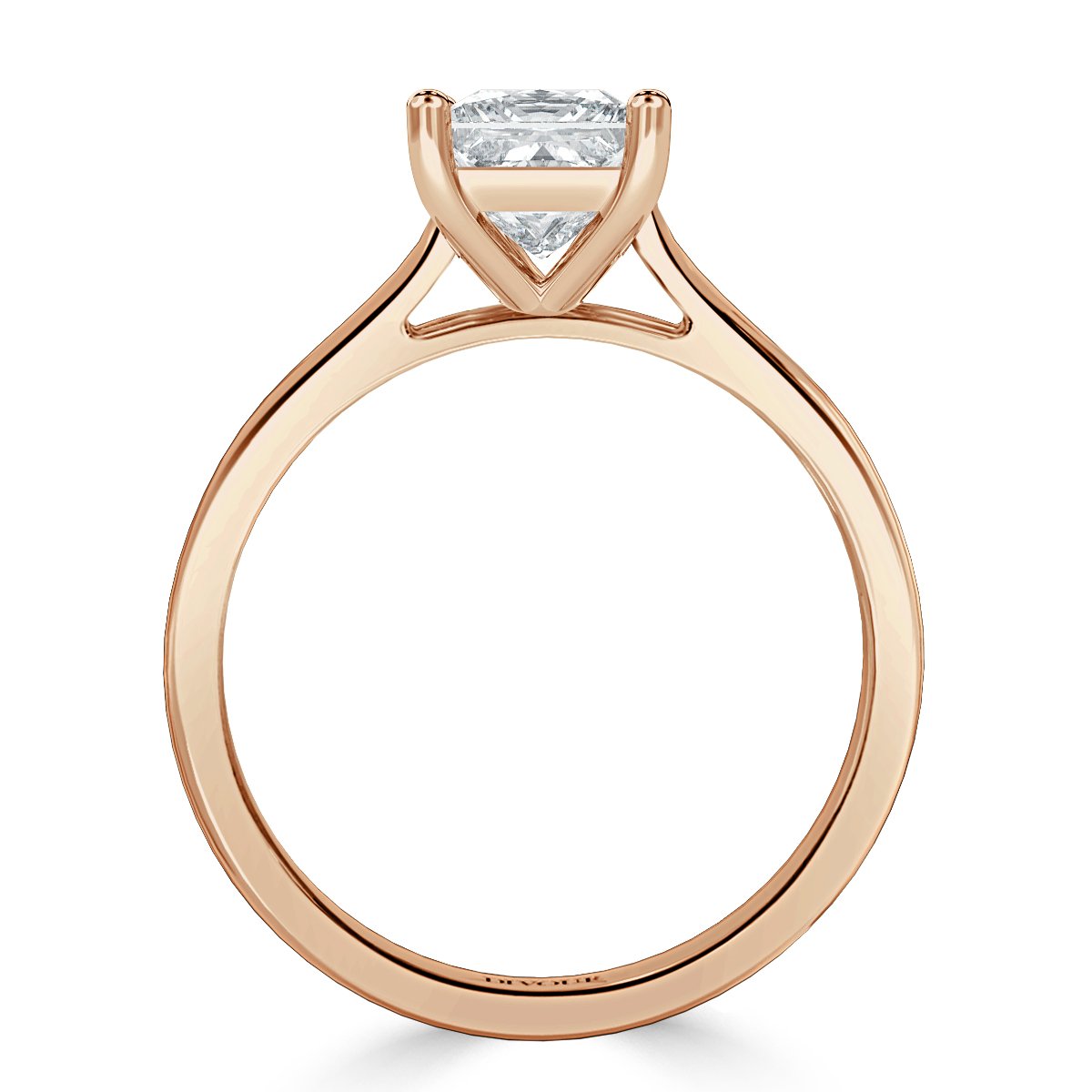 Classic Princess Diamond  Solitaire Engagement Ring