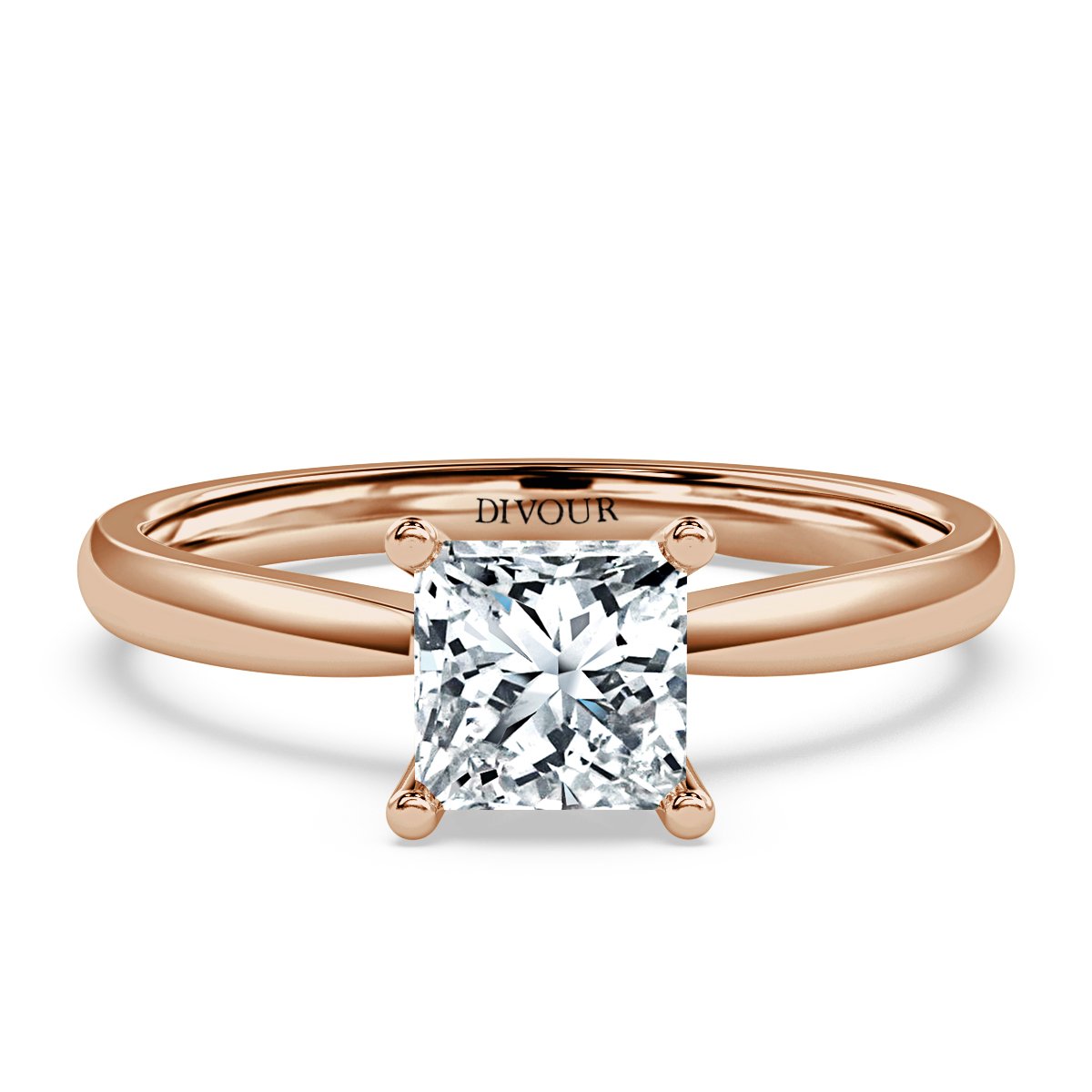 Princess Diamond Bridge  Solitaire  Ring