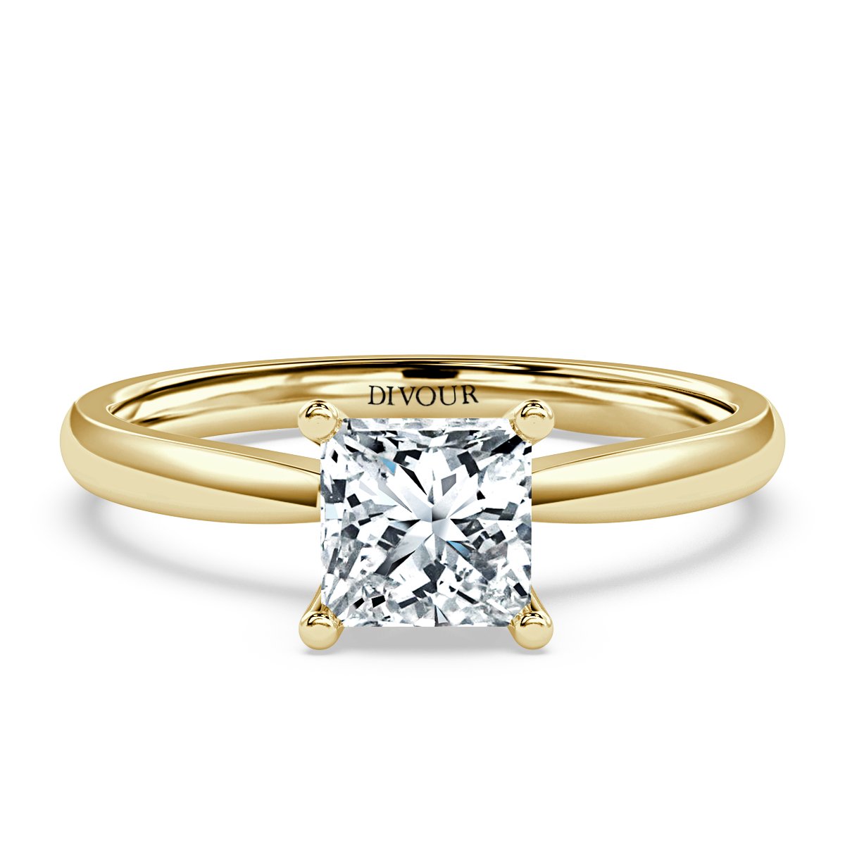 Princess Diamond Bridge  Solitaire  Ring