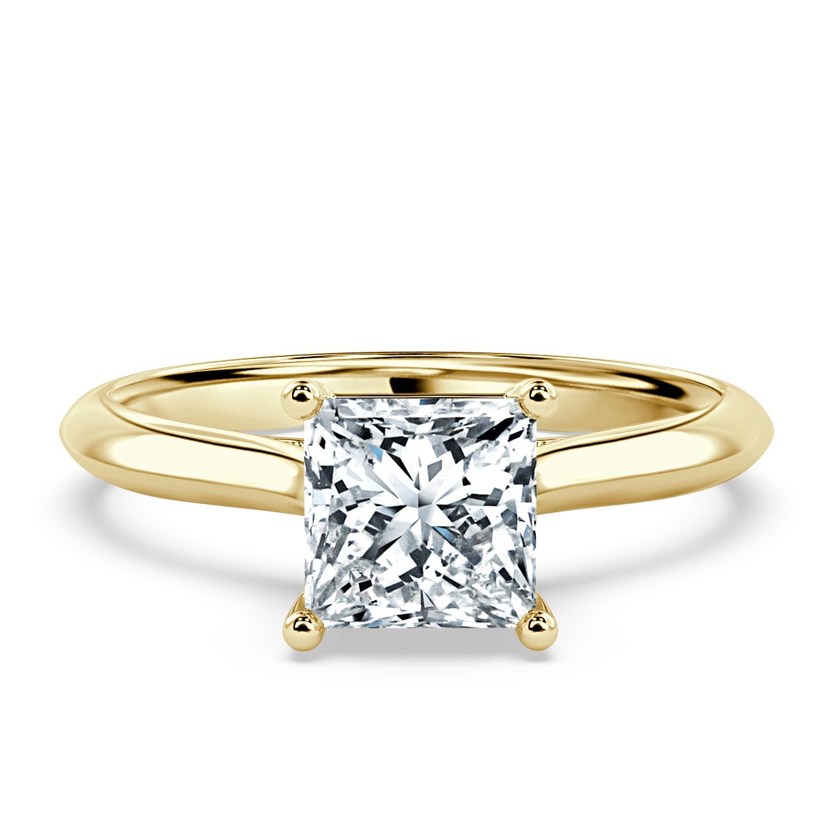 Princess Diamond Castle  Solitaire Ring