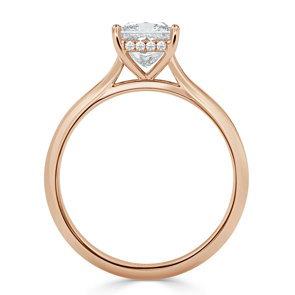 Princess Diamond Castle  Solitaire Ring
