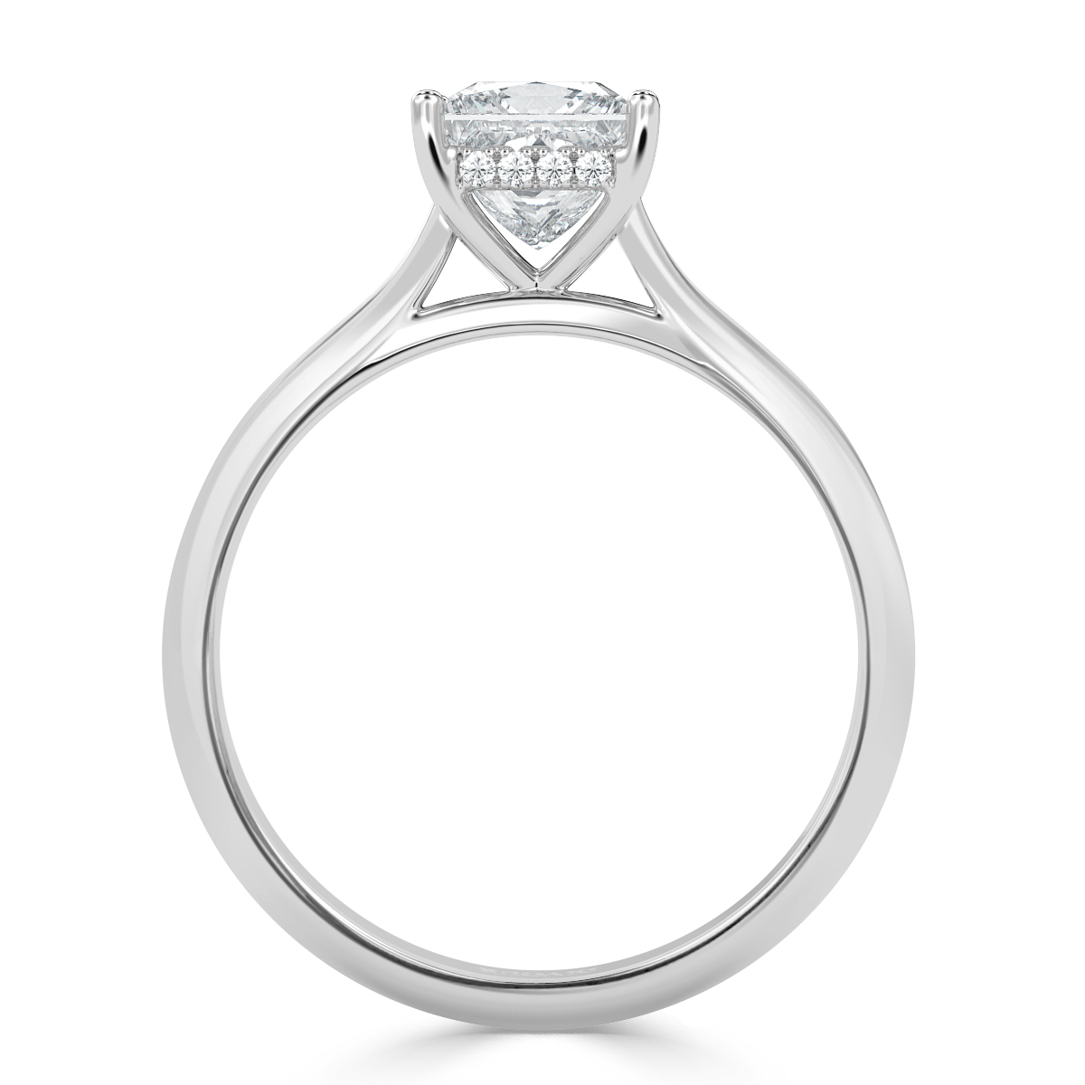 Princess Diamond Castle  Solitaire Ring