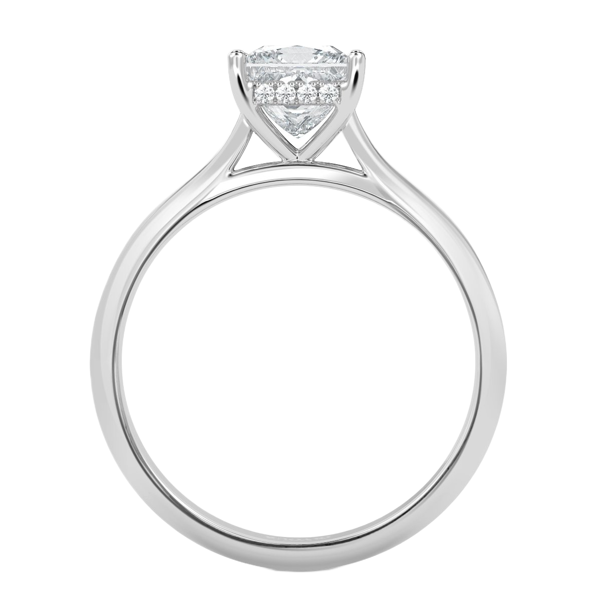 Princess Diamond Castle  Solitaire Ring
