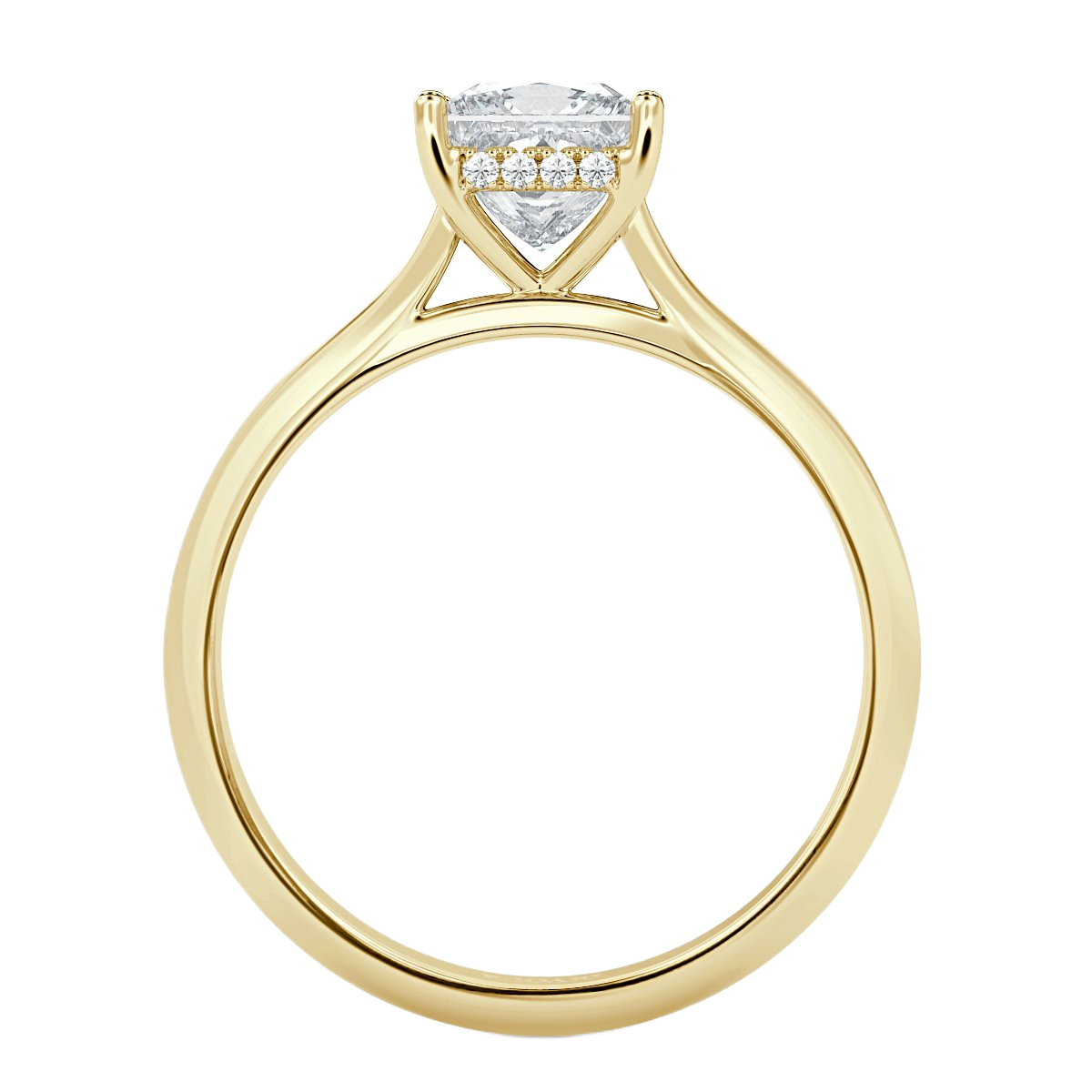 Princess Diamond Castle  Solitaire Ring