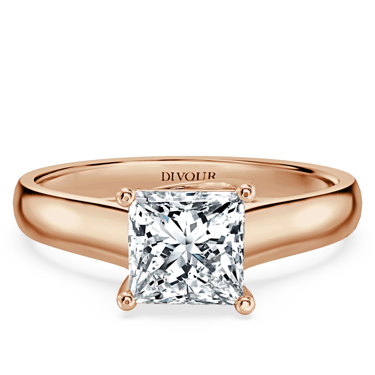 Interlace Princess Diamond Solitaire Ring