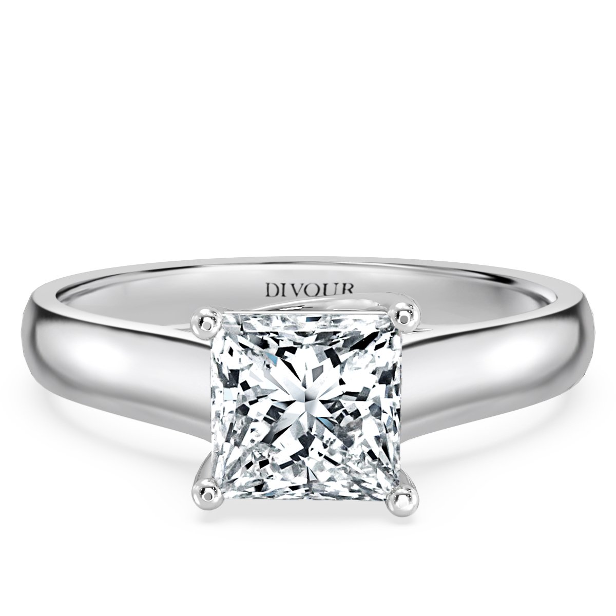 Interlace Princess Diamond Solitaire Ring