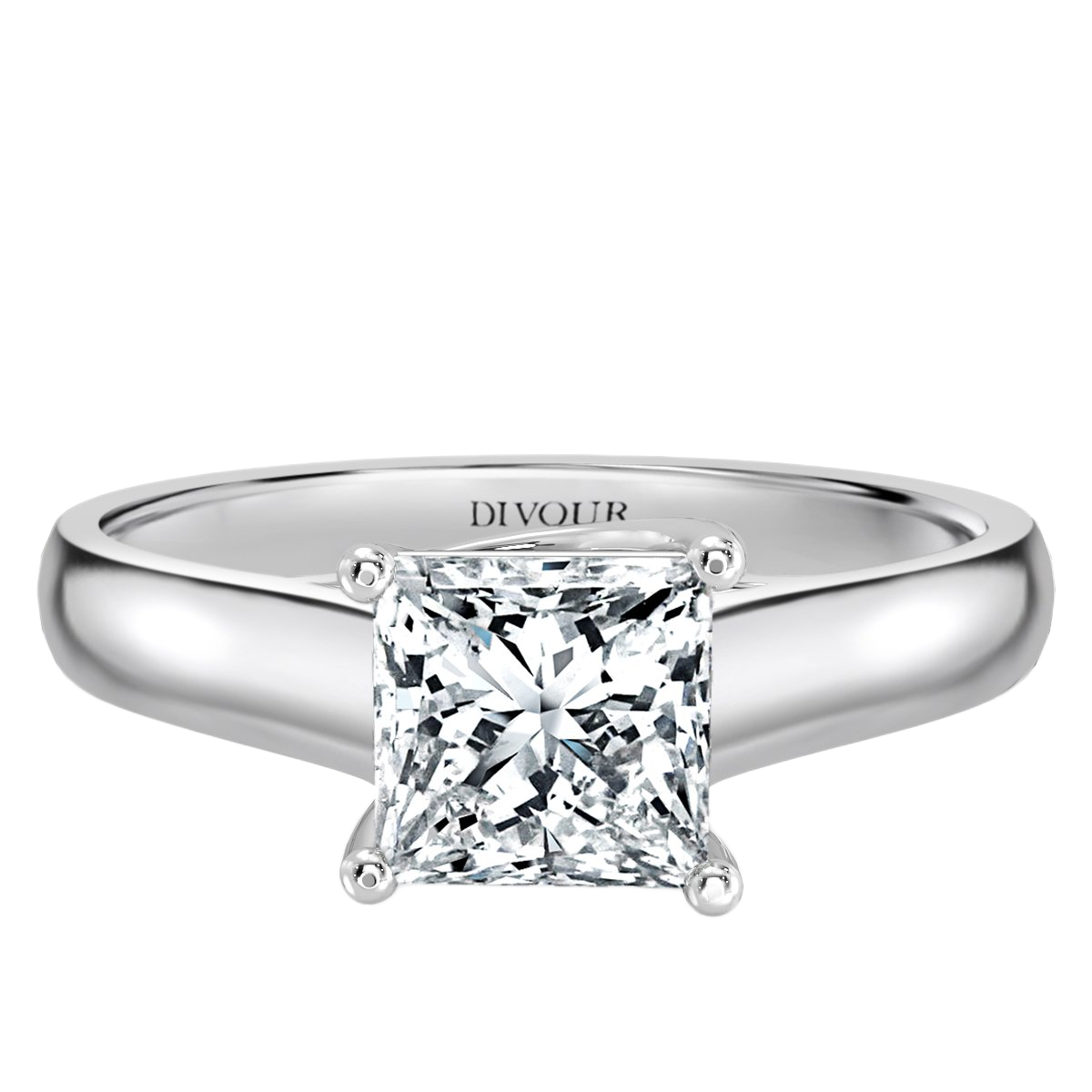 Interlace Princess Diamond Solitaire Ring