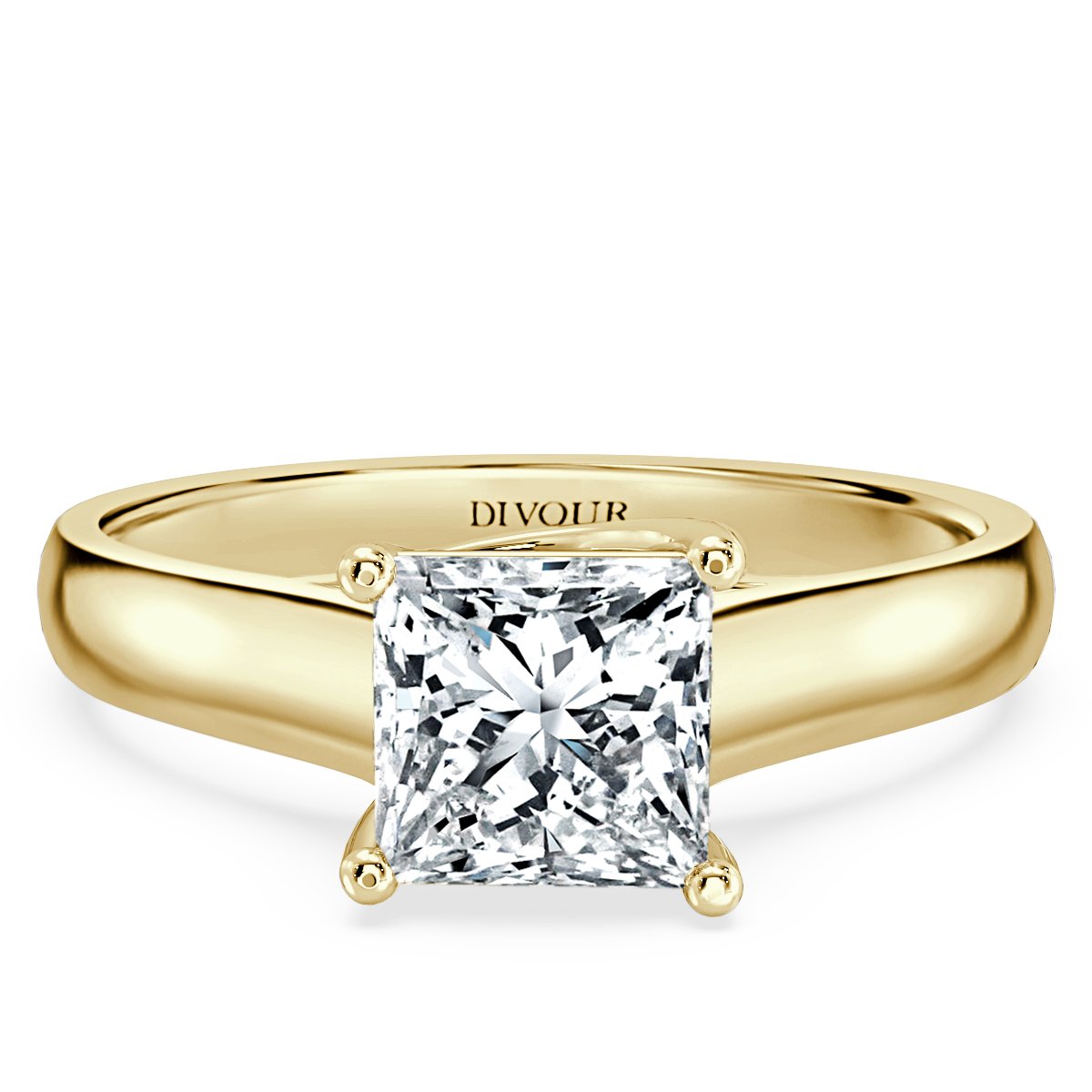 Interlace Princess Diamond Solitaire Ring