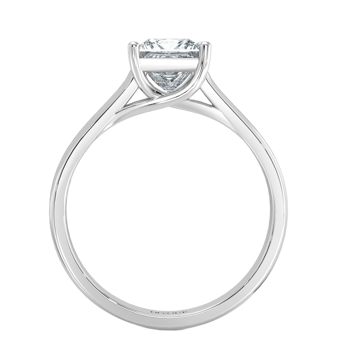 Interlace Princess Diamond Solitaire Ring