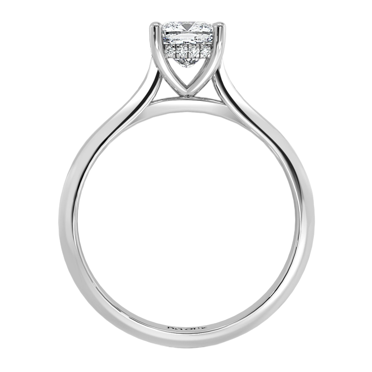 Cushion Diamond Castle  Solitaire Ring