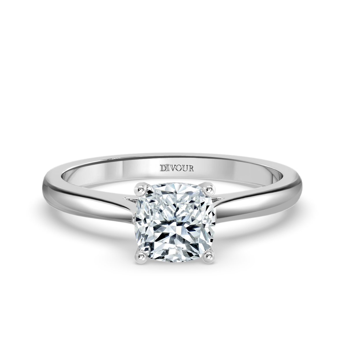 Classic Cushion Diamond Solitaire Ring