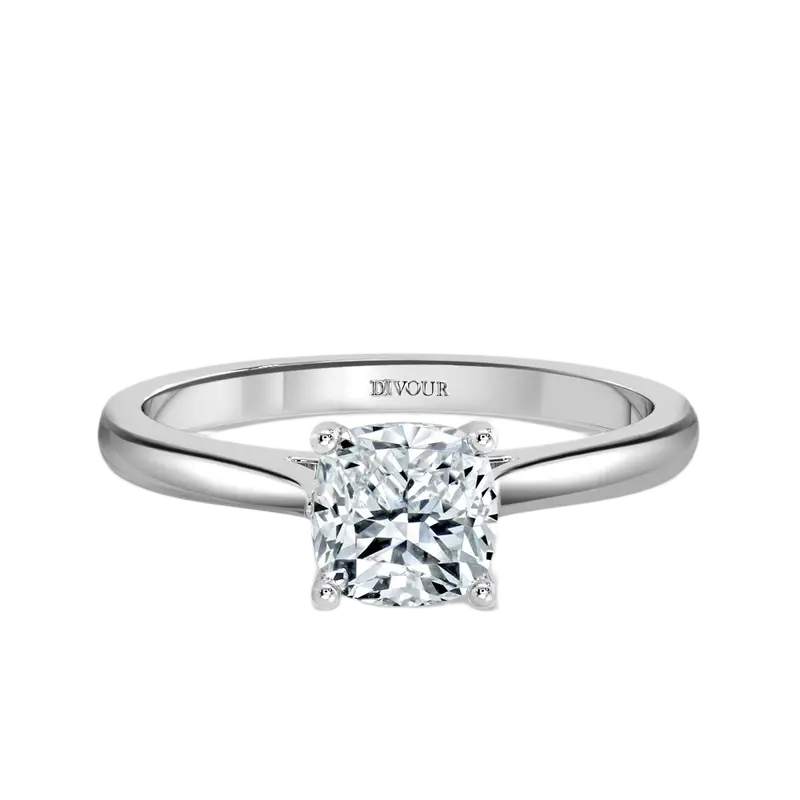 Classic Cushion Diamond Solitaire Ring