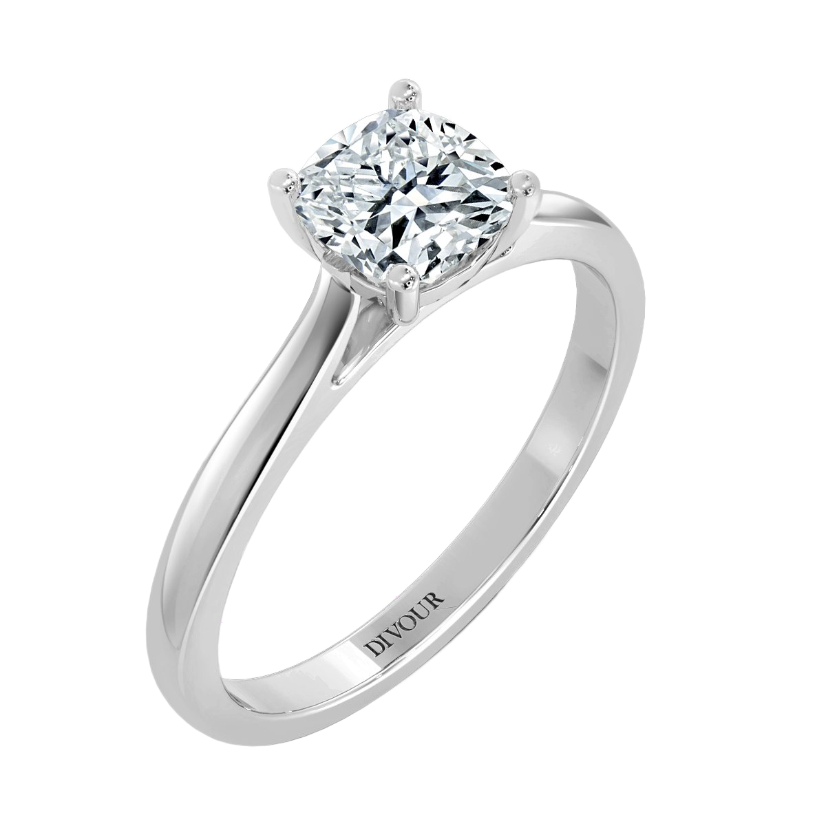 Classic Cushion Diamond Solitaire Ring