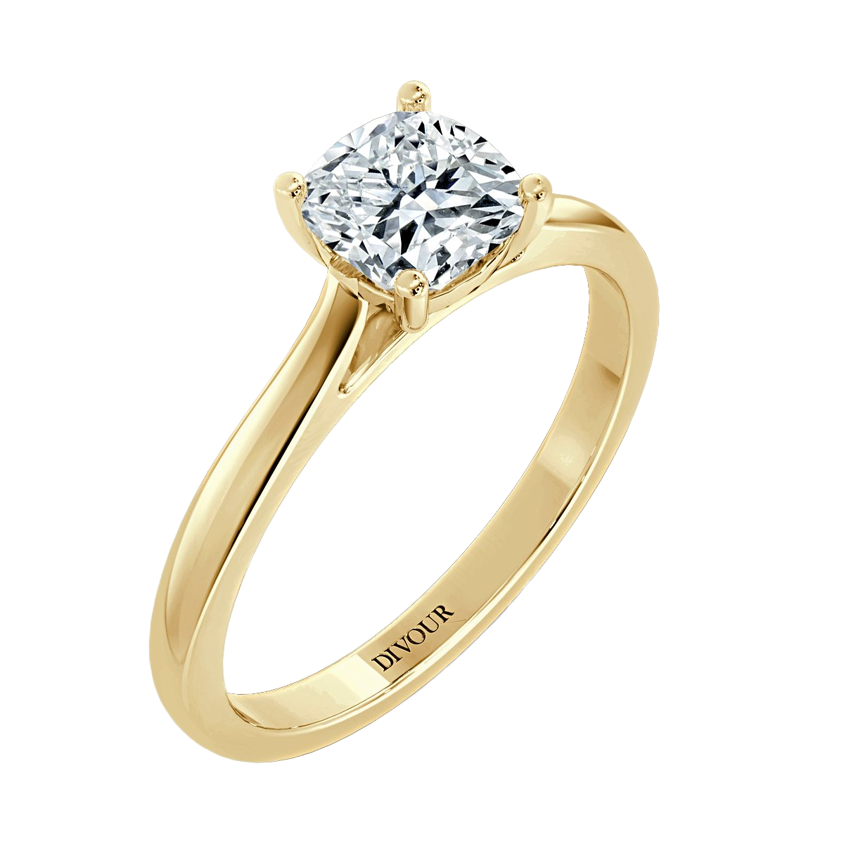 Classic Cushion Diamond Solitaire Ring