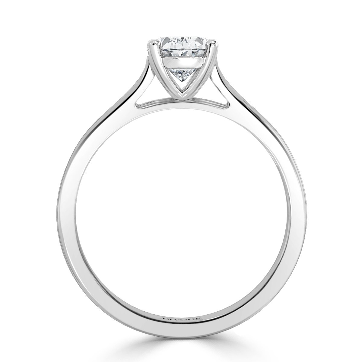 Classic Oval Diamond  Solitaire Ring