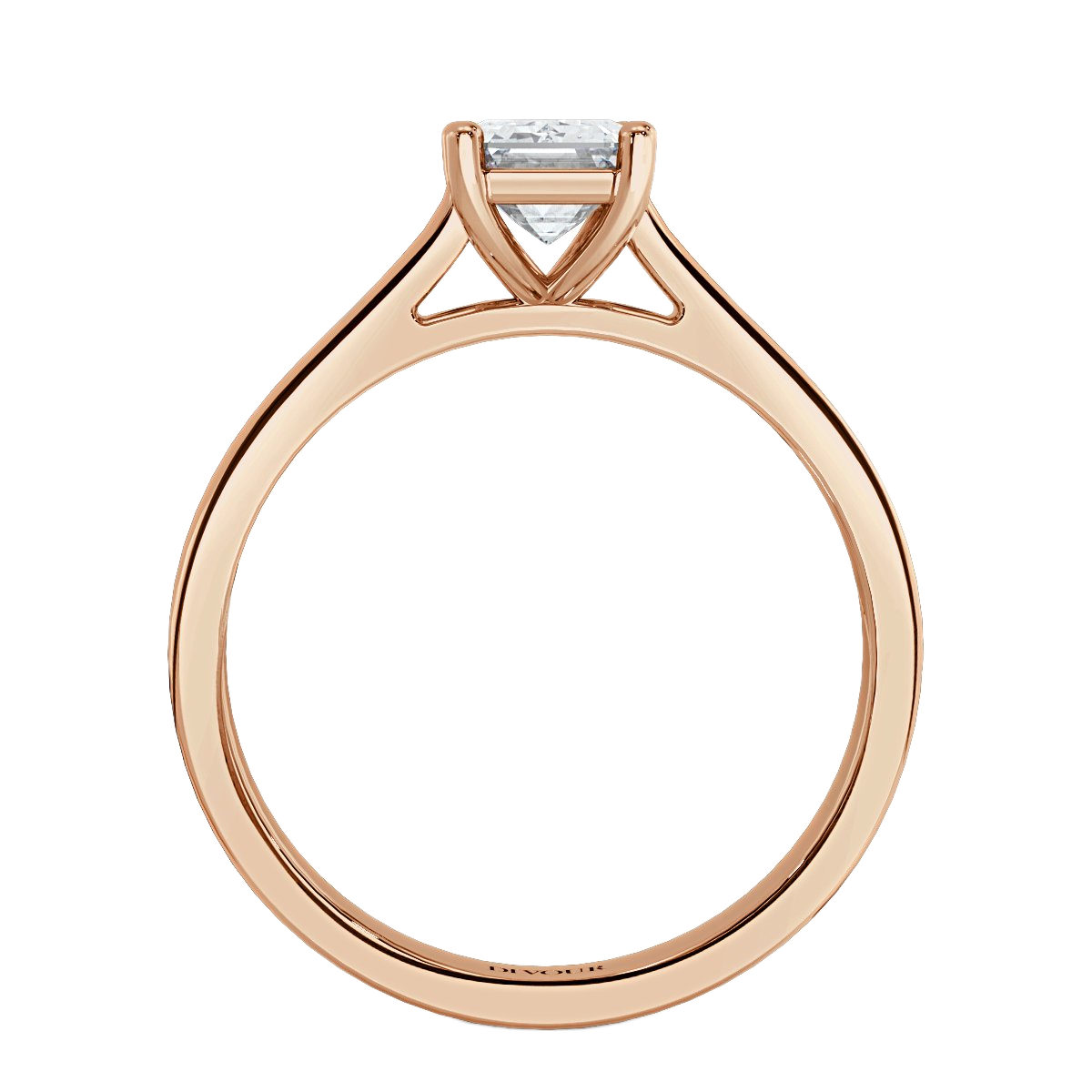 Classic Emerald Diamond Solitaire Ring