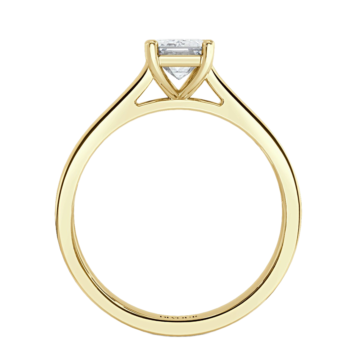 Classic Emerald Diamond Solitaire Ring