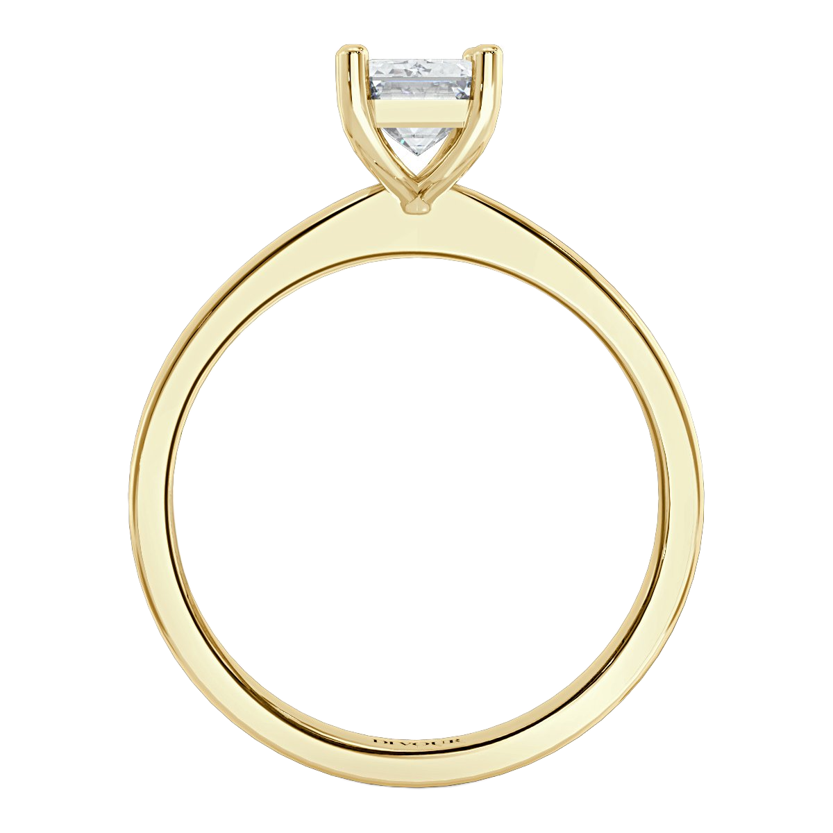 Traditonal Emerald Cut Diamond Solitaire Ring