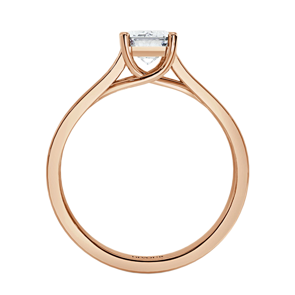 Emerald  Diamond Castle  Solitaire Ring