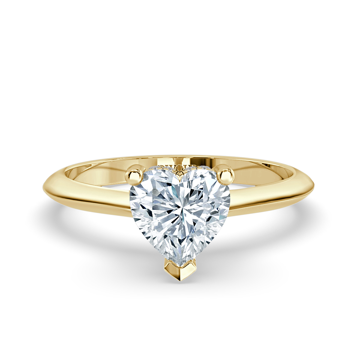 Classic Diamond Heart Solitaire Ring