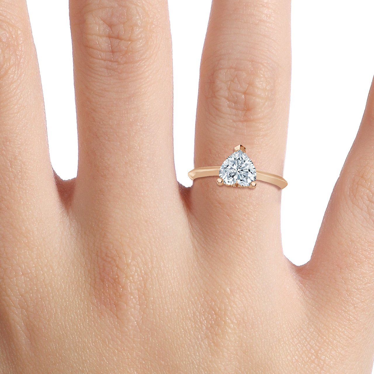 Classic Diamond Heart Solitaire Ring