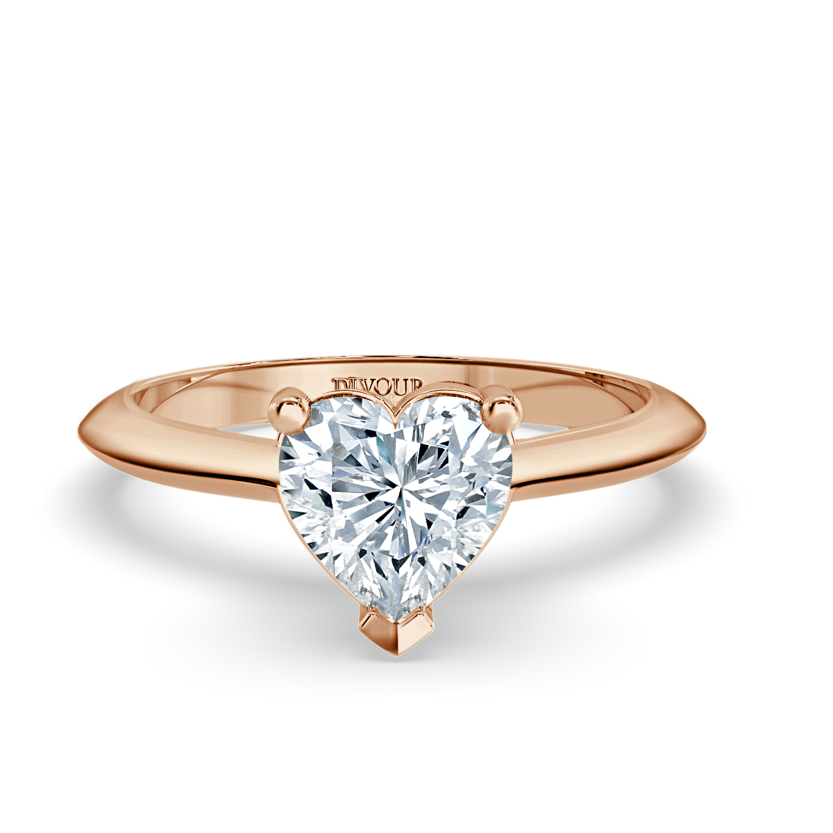 Heart Shape  Diamond Castle  Solitaire Ring