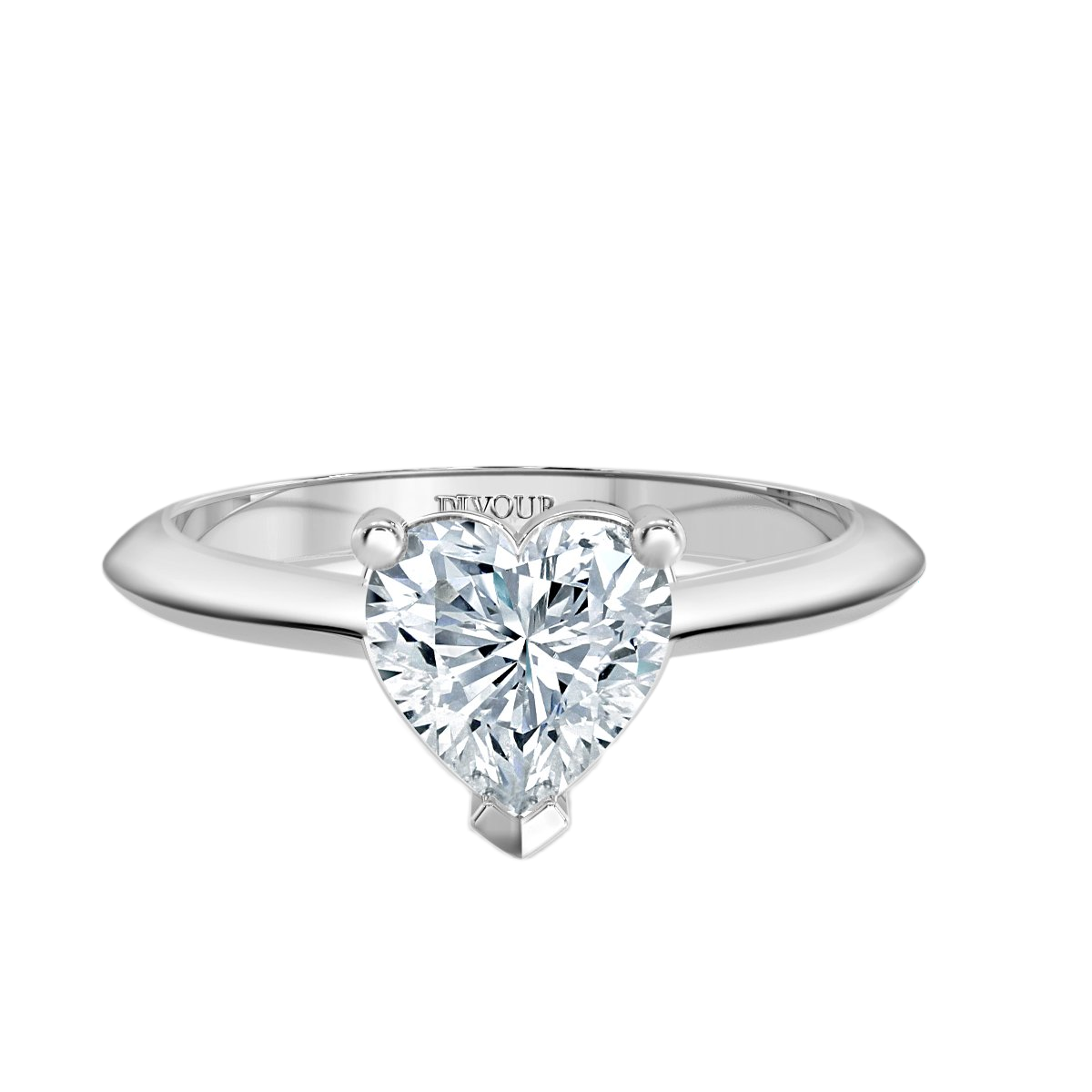 Heart Shape  Diamond Castle  Solitaire Ring